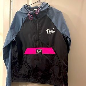 Pink from Victoria’s Secret. Light weight rain jacket
